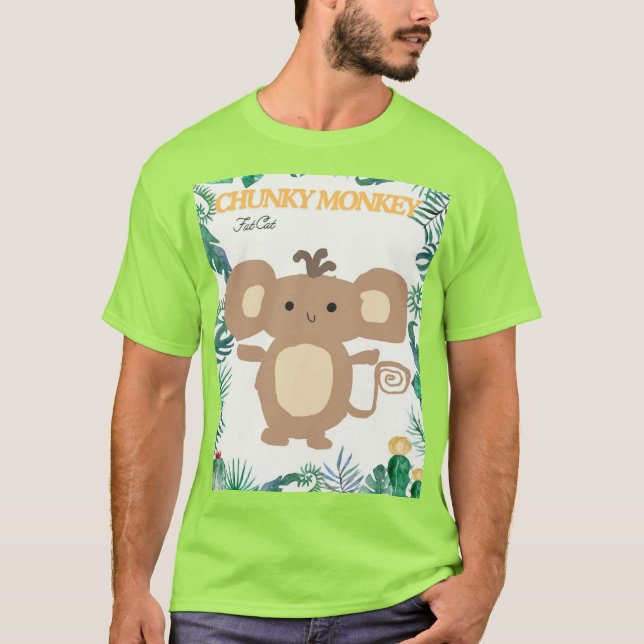 Manar's Chunky Monkey Tjock-kattvän t shirt (Framsida)