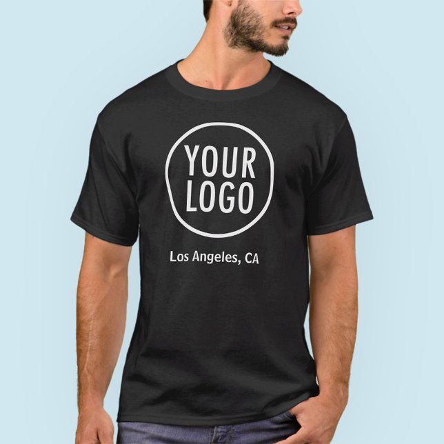 Manar's Cotton T-Shirt Anpassningsbar Company Logo (MISOOK Black Organic Cotton T-Shirt with Logo)