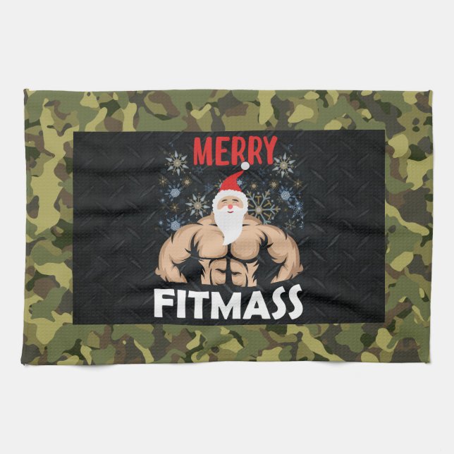 Manars Fitmas jul Camo Weightlift Gym Kökshandduk (Horisontell)