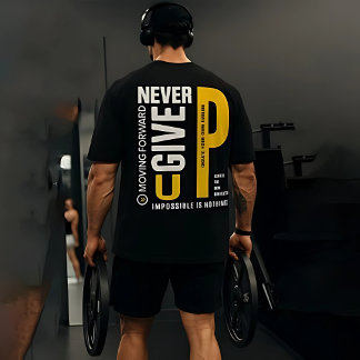 Manar's Gym Workout T-Shirt - "Aldrig Ge Up"