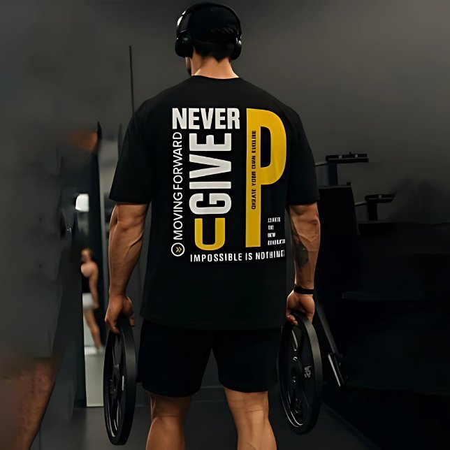 Manar's Gym Workout T-Shirt - "Aldrig Ge Up" (Skapare uppladdad)