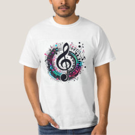 Manar's Rainbow Music Note Futuristiska Roligt T-S T Shirt