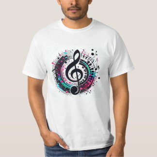 Manar's Rainbow Music Note Futuristiska Roligt T-S T Shirt