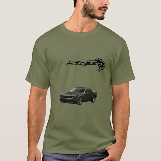 Manar's SRT Hellcat T-Shirt - Dodge Challenger Mus (Framsida)