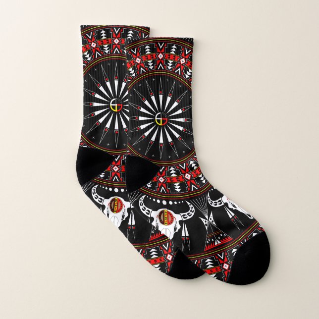 Manar's & Women's Socks (Buffalo Spirit) Strumpor (Par)