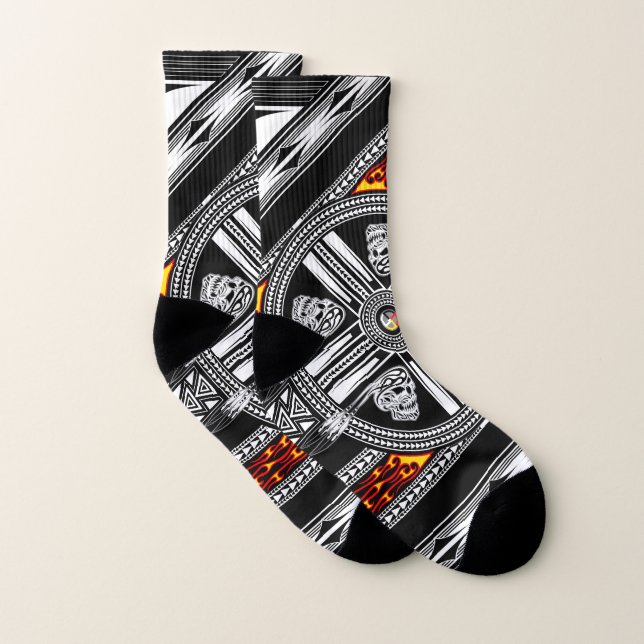 Manar's & Women's Socks (Fire Spirit) Strumpor (Par)