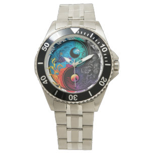 Manar's Yin & Yang Watch - Balance Meets Strength Armbandsur