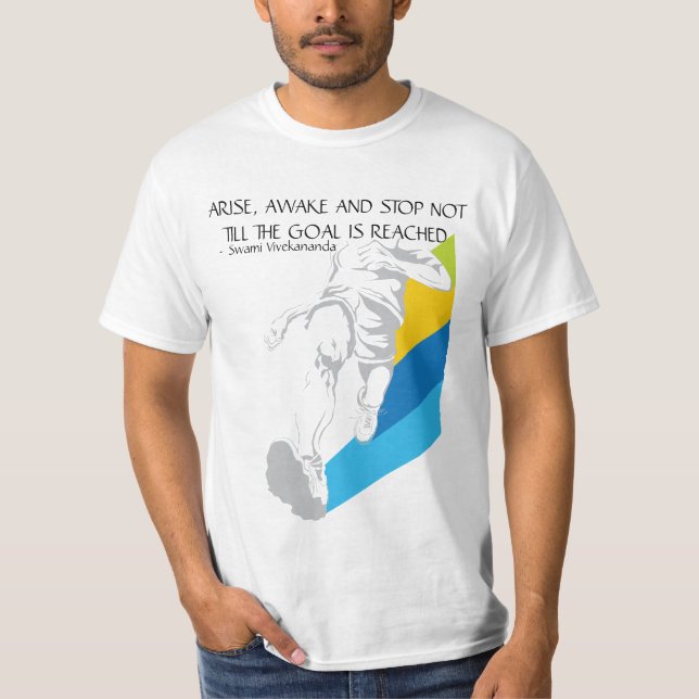 Manarspring, inspirera affisch t shirt (Framsida)
