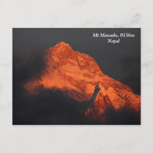 Manaslu Alpenglow Vykort