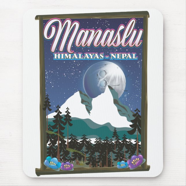 Manaslu Himalayas Nepal-reseaffisch karta Musmatta (Framsidan)