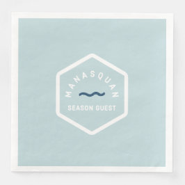 Manasquan Beach Badge Napkins Pappersservett