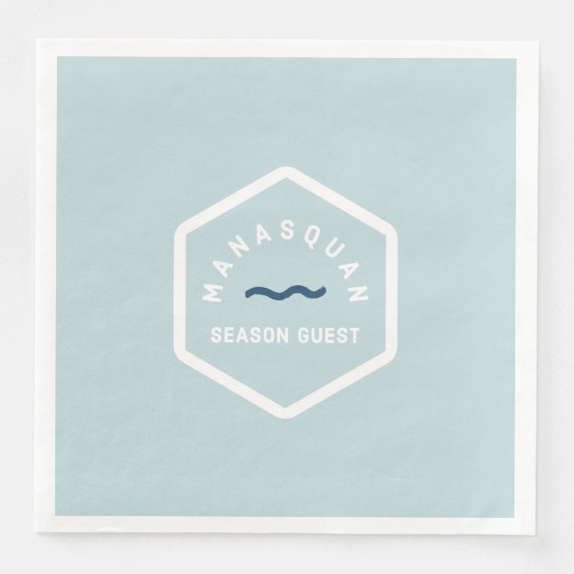 Manasquan Beach Badge Napkins Pappersservett (Framsida)
