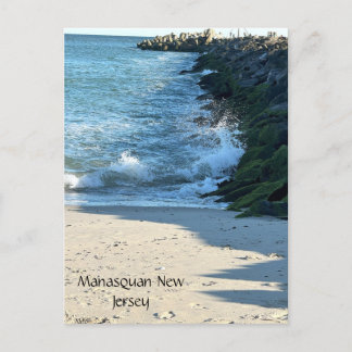 Manasquan New jersey Jetty Postcard Vykort