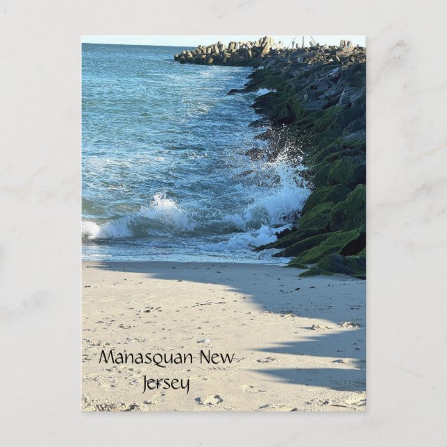 Manasquan New jersey Jetty Postcard Vykort (Framsida)
