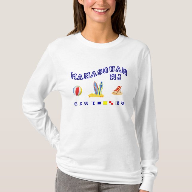 Manasquan NJ - Maritimt stava T-shirt (Framsida)