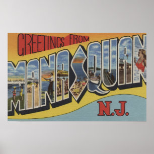 Manasquan nya - jerseyen - stora brevplatser 2 poster