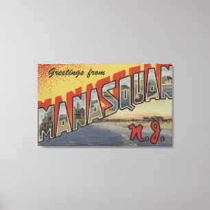 Manasquan nya - jerseyen - stora brevplatser canvastryck
