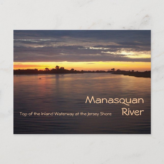 Manasquanfloden Dawn Vykort (Framsida)