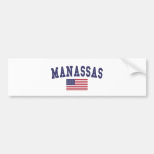 Manassas US Flagga Bildekal