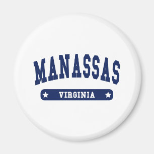 Manassas Virginia College Stil T-skjortor Magnet