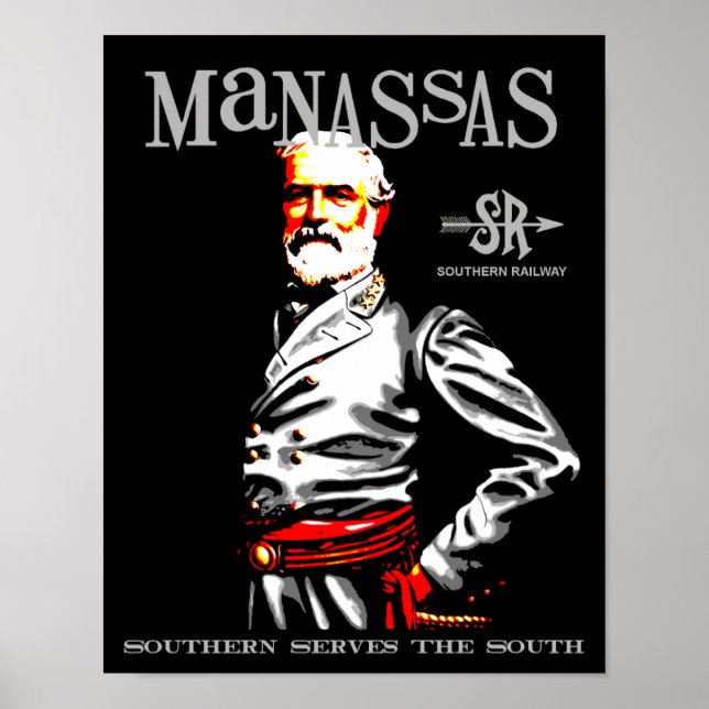 Manassas Virginia Retro-reseaffär Poster (Framsidan)