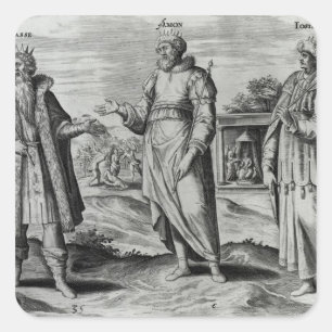 Manasseh Amon och Josiah Fyrkantigt Klistermärke