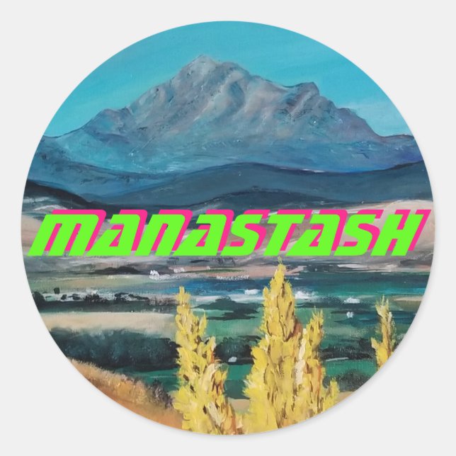 Manastash Sticker Runt Klistermärke (Framsida)