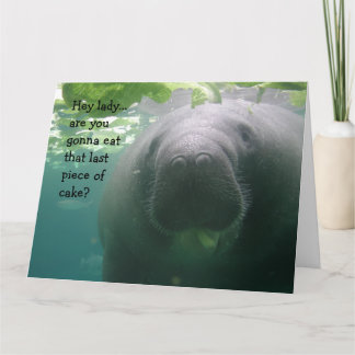 Manatea Birthday Förra biet av tårta Dam - BIG Kort