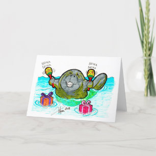 Manatea med Maracas födelsedagskort Kort