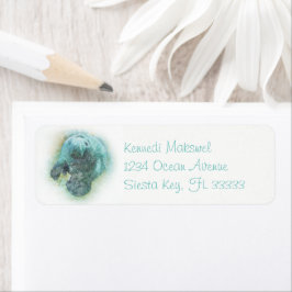 Manatee Art Returadress Etikett
