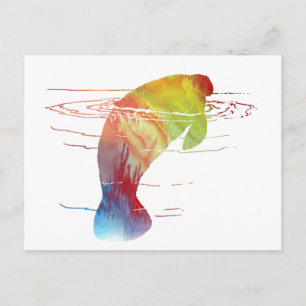 Manatee art vykort
