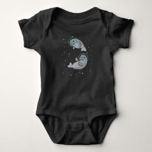 Manatee Astronaut Gift Women Space Manatee T Shirt