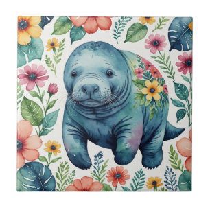 Manatee baby shirt kakelplatta