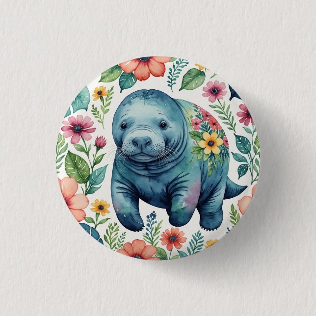 Manatee baby shirt knapp (Framsida)