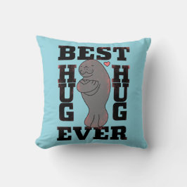 Manatee - Best Hug nånsin - Hug - ASL Design Kudde