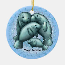Manatee Bubbles-ornament