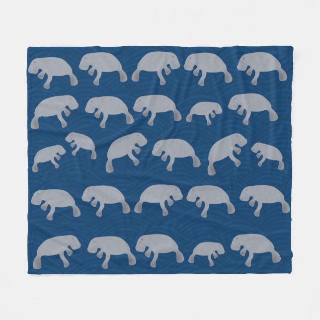 Manatee Fleece Blanket (Framsidan (Horisontell))