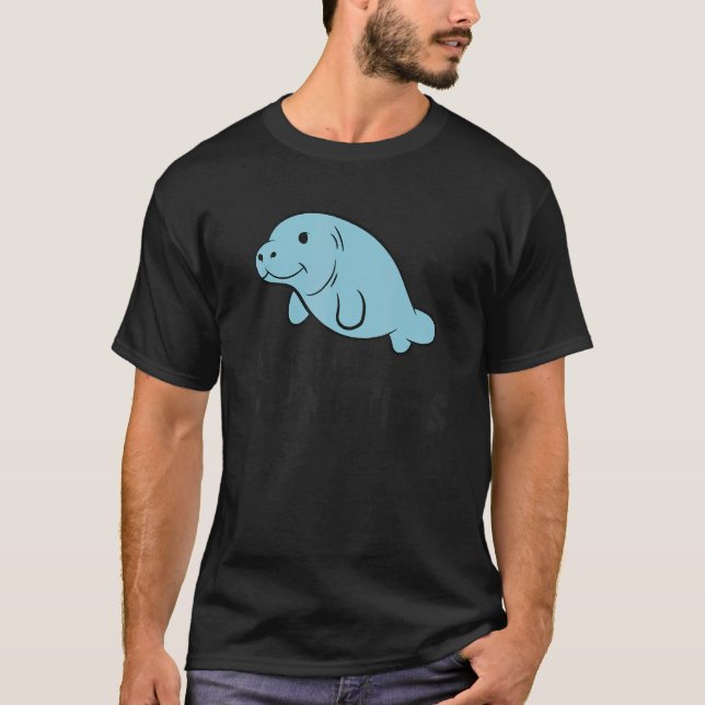 Manatee Floaty Potato Save The Manatees T Shirt (Framsida)