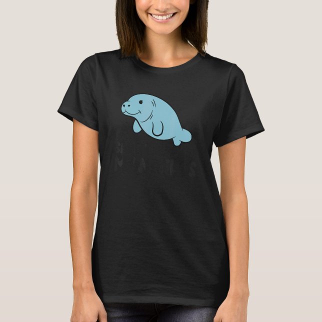 Manatee Floaty Potato Save The Manatees T Shirt (Framsida)