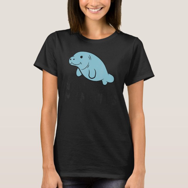 Manatee Floaty Potato Spara Manatees T Shirt (Framsida)