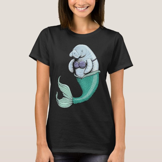 Manatee Havfrue T Shirt (Framsida)