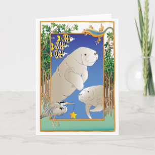 Manatee Helgdag Helgkort