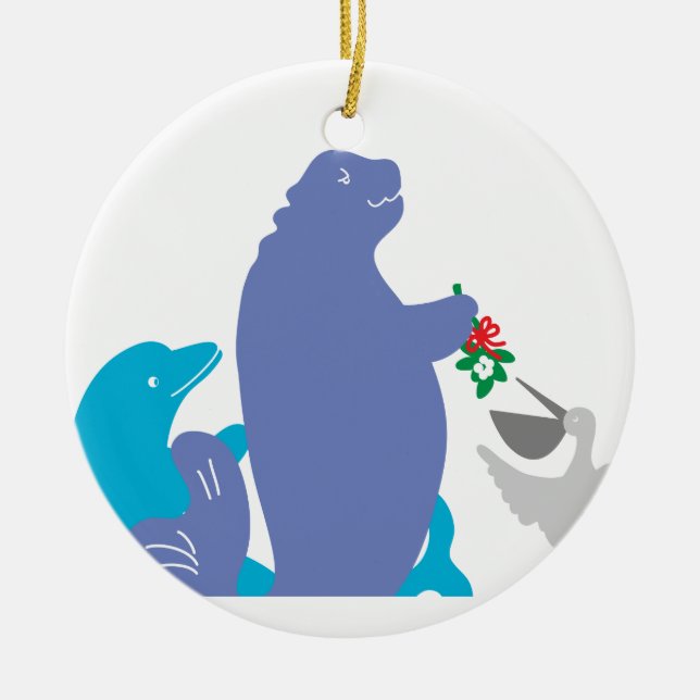 Manatee Helgdag Ornament (Framsidan)
