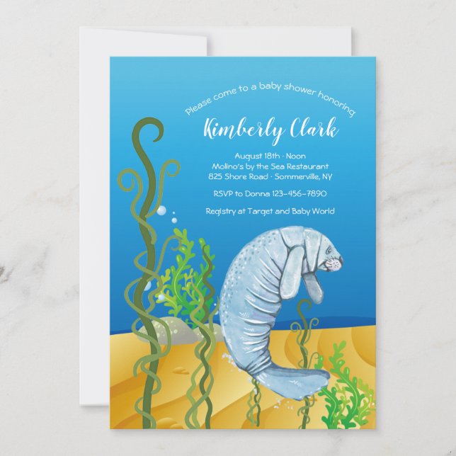 Manatee Inbjudningar (Framsida)