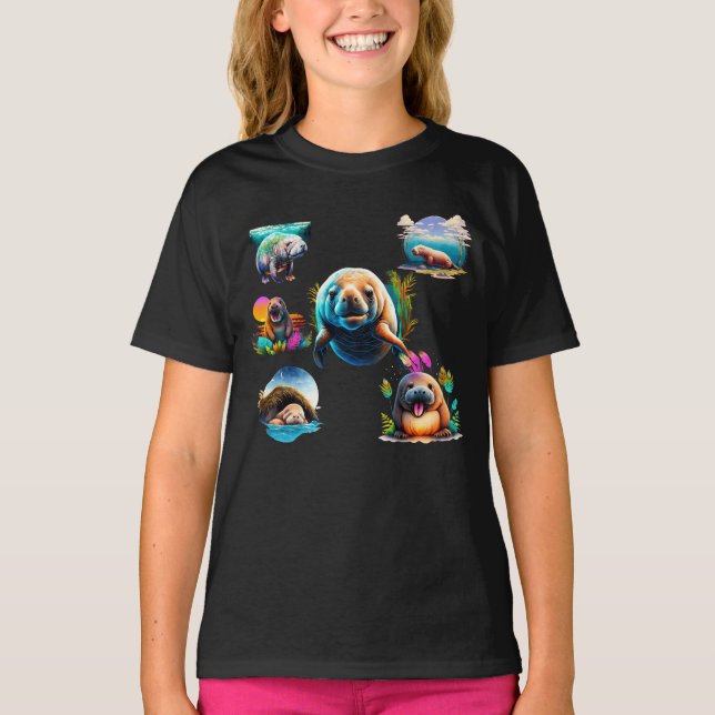 Manatee Kids T Shirt (Framsida)