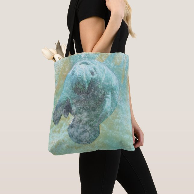 Manatee Kustboende | Tote Bag Tygkasse (Närbild)