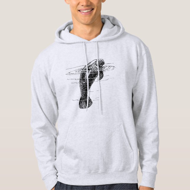Manatee manar shirt hoodie (Framsida)