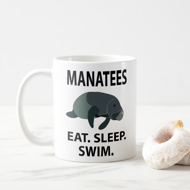 Manatee Marina Vilda Djur Kaffemugg (Med munk)