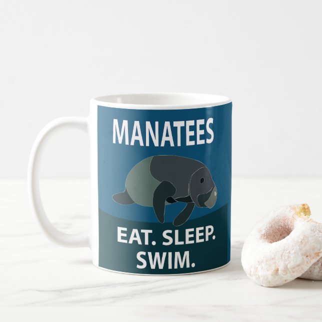 Manatee Marine Wildlife Animal Manatee Kaffemugg (Med munk)