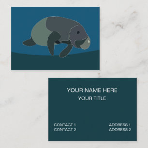 Manatee Marine Wildlife Visitkort
